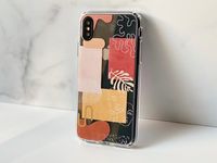 Excited to share this item from my #etsy shop: Modern Abstract Collage iPhone 11 Pro Clear Phone Case With Line Art Design Cover For iPhone 7 8 Plus SE 2020 X XR XS Max The Urban Flair