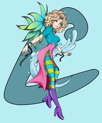 I always used to draw myself as a character from the W.I.T.C.H universe as a kid, and figured out that i wanted to do this again. My element was and is water, as i am a pisces.