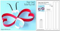 Paper Heart Butterfly Craft - Buggy and Buddy