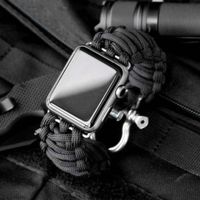 Our Ally apple watch band is made from woven nylon and gives the appearance of survival rope, it is secured to your wrist using a metal bolt clasp.❣️ Compatible with Apple Watch Series 1,2,3,4,5,6,& SE 😱 ✅Free Shipping With USPS