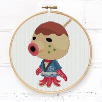 Kawaii The Roost ACNH Brewster Animal Crossing Cross Stitch PDF Pattern Beginner
