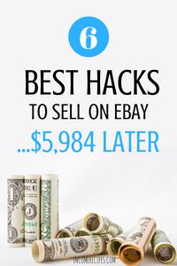 The 6 Best Hack to Sell on eBay... $5,984 Later! Discover the secrets to selling and making money online with killer tips for your eBay Store #ebay #amazon #selling #business