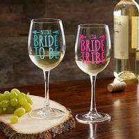 Bride Tribe Personalized Wine Glasses - 18879