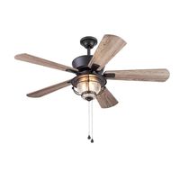 Harbor Breeze Merrimack II 52-in Bronze LED Ceiling Fan with Light (5-Blade) in the Ceiling Fans department at Lowes.com