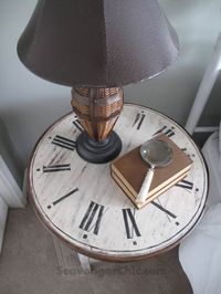 Clock Table from a Flea Market Find, diy, table makeover
