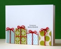 This site has 50 Cards to make... love this one using fabric scraps.