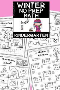 This is a No PREP, print and go packet of math printables in ink saving black and white designed to meet Common Core Standards and also make learning fun and engaging for your Kindergarten students. These activities are perfect for morning work, math centers, homework folders, early finishers and more!