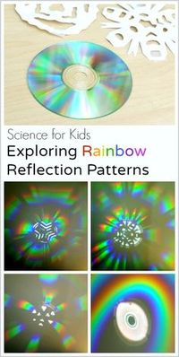 STEM / STEAM Science for Kids: Exploring Rainbow Reflections with a CD and Paper Snowflakes- fun way to explore light! ~ BuggyandBuddy.com
