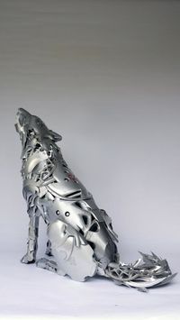 Recycled Art Made of Hubcaps by Ptolemy Elrington #sculpture #recycle #upcycle