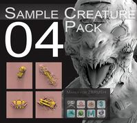 Free Sample Creature Hardsurface Skin Pack - Zbrush 2021 Brush / OBJ/FBX