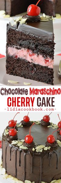 Old Fashioned Chocolate Maraschino Cherry Cake - Lidia's Cookbook