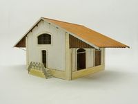 Halle PLM avec 2 Portes coté de voie. http://www.boismodelisme.com/product/halle-plm-2-portes