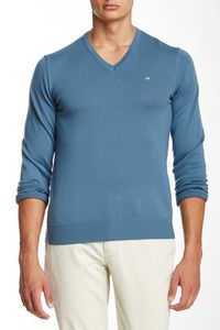 J. Lindeberg Wool Lymann Sweater: Steel Blue