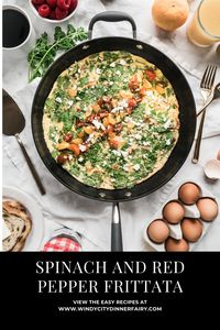 Spinach and Red Pepper Frittata - The Windy City Dinner FairyThe Windy City Dinner Fairy