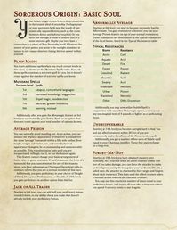 Sorcerous Origin: Basic Soul. Become the most mundane, unassuming looking spellcaster that the world has ever seen as the least mundane class in the world. : UnearthedArcana