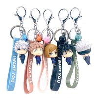 PRICES MAY VARY. Plastic Imported Snap Hook closure Hand Wash Only *Style:This is a cute keychain for anime JJK 5PC charecter cosplay keychain. *Material: plastic. *Size:5*2cm;A small doll keychain containing five characters. *Occasions:Can be used as a gift or to participate in various anime cosplay, events, parties, Christmas, Halloween. 1