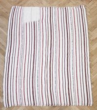 Vintage Hemp Turkish Stripe Rug in White With Brick Tone - Etsy