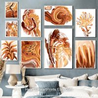 Burnt Orange Gallery Wall Art Set of 9 PRINTABLE Terracotta - Etsy Serbia