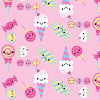 Cute Sweets Pink fabric by boredinc on Spoonflower - custom fabric