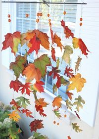 I'd love to try this Autum Leaves Windcatcher with real pressed, dried and mod-podged leaves.