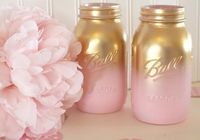 Pots Mason dégradé rose et or sexe Baby Shower or par TwoTeaOwls