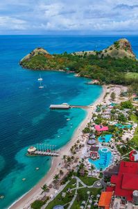 An idyllic all-inclusive resort located on its very own peninsula, Sandals Grande St. Lucian is often described as the "closest vacation to a picture-perfect postcard." Cradled to the west by Rodney Bay - boasting the calmest waters in all of Saint Lucia - and to the east by the majestic Atlantic Ocean, this magnificent adults-only resort showcases awe-inspiring panoramic views and Over-The-Water Bungalows that will linger in your heart forever. Who would you take here with you? #BucketList