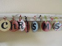 Mod Podge and old cd's. This could be used for a Merry Christmas sign, ornaments, etc!