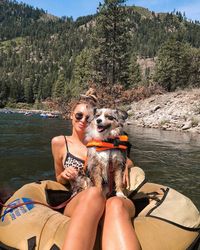 MELISSA MERK on Instagram: “Happy campers. I wasn’t sure what Tika would think about tubing but she loved it! 🐶❤️”