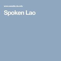 Spoken Lao