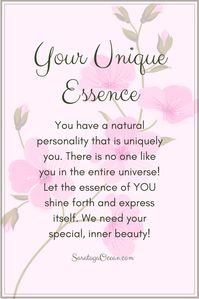 One of the things that makes a garden so beautiful is the unique, individual expression of every plant and flower. We human beings are meant to be one-of-a-kind, individual expressions as well. Each one of us is different. Cultivate your own divine uniqueness and share it with the world!