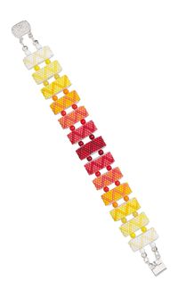 Jewelry Design - Bracelet with Delica® Seed Beads, Czech Glass Druk Beads and Acrylic Carrier Beads - Fire Mountain Gems and Beads