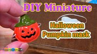 tutorial: miniature Halloween pumpkin mask