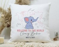 New Baby Gift, Newborn Pillow Cover, Personalized Pillow, Custom Pillow, Personalized Name Pillow, Newborn Gift, Welcome to the World