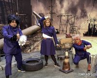 Megumi, Nobara, and Yuji cosplayers at Anime Expo 2022