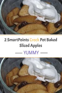 2 SmartPoints Crock Pot Baked Sliced Apples #2SmartPoints #CrockPot #Baked #Sliced #Apples #recipe #meals #food #yummy