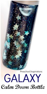 3 Ingredient Galaxy Calm Down Bottle - Preschool Inspirations