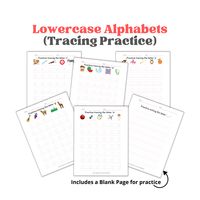 26 Printable Lowercase Alphabet Tracing Worksheets. Preschool-Kindergarten Handwriting. - Payhip