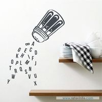 Cocinas - Salero de letras - #retovinilo #vinilosdecorativos #vinilos #cocinas #salero