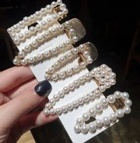 Gold Pearl and Crystal Hair Clip 2 PACK Variety of Styles | Etsy