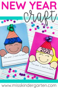 New Year Writing Activity & Craft - Miss Kindergarten