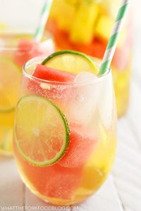 This easy and refreshing summer sangria with watermelon and pineapple is a fun twist on sangria that utilizes fresh summer produce.