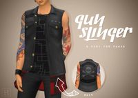 habsims: “ GUNSLINGER “ I usually don’t release stuff this close together but you know, if inspiration hits me then I’m gonna go with it since that happens about .000002% of the time. Anyways if it’s not completely obvious this vest is like heavily...