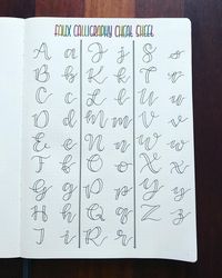 Faux Calligraphy Alphabet