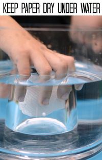 Super cool science trick - keep paper dry under water! It seems like magic!