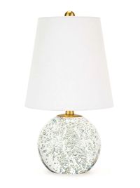 The Briggs Table Lamp adds a touch of sophistication with its organic bubble-like shape, clear crystal body and natural linen shade. The natural brass neck and ball finial complete the piece adding modern, minimalist detailing. *Shipping times may vary.*Backorder dates are subject to change.