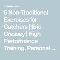 5 Non-Traditional Exercises for Catchers | Eric Cressey | High Performance Training, Personal Training
