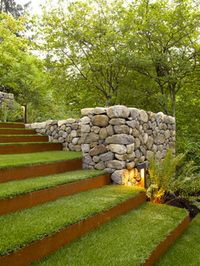 Synthetic turf stairs
