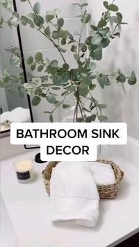 Bathroom sink decor on a budget