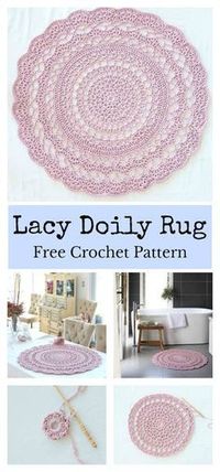 Lacy Doily Rug Free Crochet Pattern #freecrochetpatterns