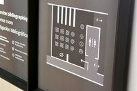 Design et graphisme de la signalétique permanente 2015, BnF François Mitterrand, Paris 13